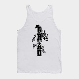 Senior Football Player Grad Retro Sport Tipography 2024 Vertical Tank Top